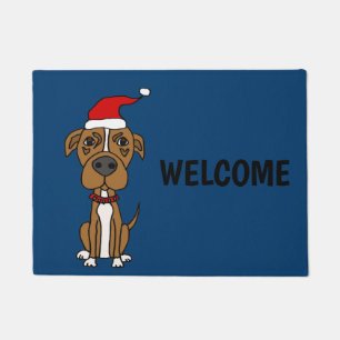 Niedlicher Brown-Grubenstier im Fußmatte