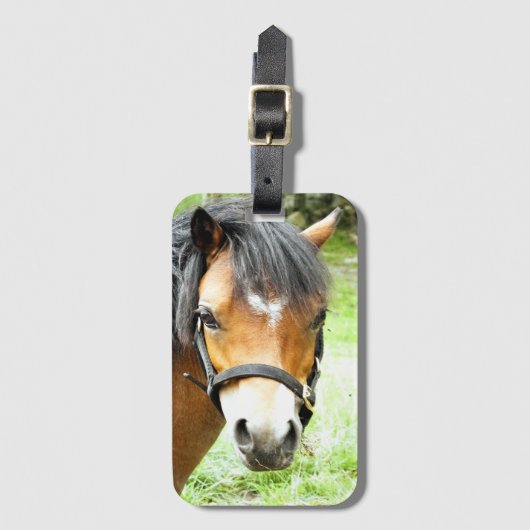 NIEDLICHER BROWN PONY GEPÄCKANHÄNGER (Vorderseite Vertikal)