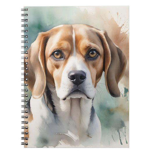 NIEDLICHER BROWN & WHITE BEAGLE DOG NOTIZBLOCK (Vorderseite)