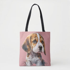 NIEDLICHER BROWN & WHITE BEAGLE PUPPY HUND TASCHE