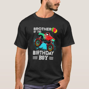 Niedlicher Bruder eines Monster Truck Geburtstagsk T-Shirt