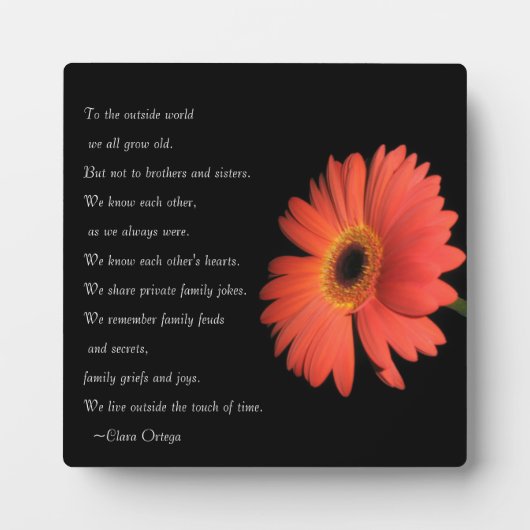 Niedlicher Bruder / Schwester Geschwister Geburtst Fotoplatte (Vorderseite)