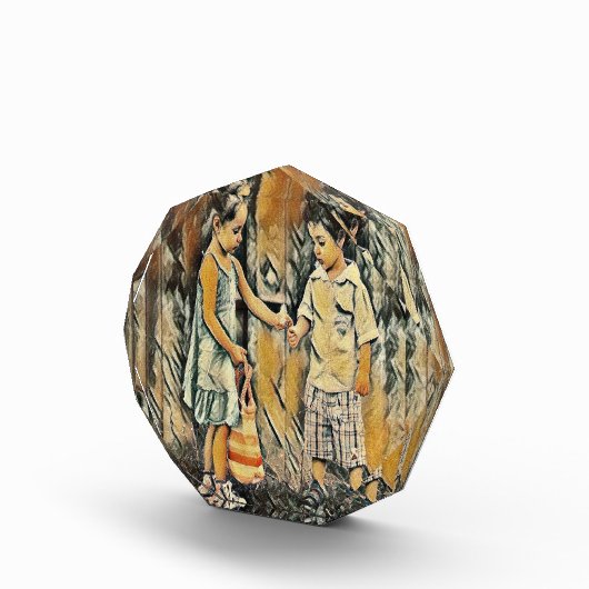 Niedlicher Bruder und Schwester Fotoblock (Rechts)