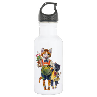Niedlicher Bruder und Schwester Kittens Delivering Trinkflasche