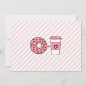 Niedlicher Brunch von Donut & Coffee Valentine Einladung (Rückseite)