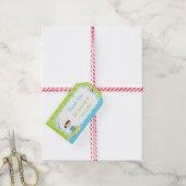 Niedlicher Brünetter Junge Backen Geburtstagsparty Geschenkanhänger (Mit Garn)