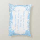 Niedlicher Brünetter Junge Gebet und Gedicht Dekokissen (Rückseite(Vertikal))
