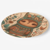 Niedlicher Brunnenkuu Pappteller (Schrägansicht)