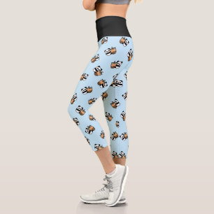Niedlicher Bubble Tee & Panda Bär Capri Leggings