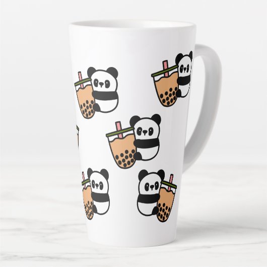 Niedlicher Bubble Tee & Panda Bär Milchtasse (Rechte Ecke)