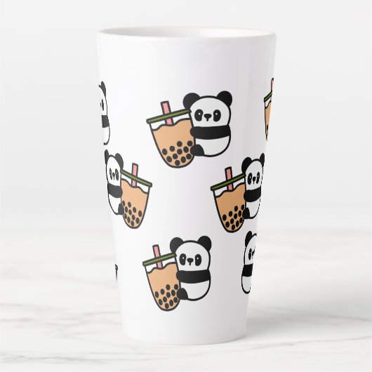 Niedlicher Bubble Tee & Panda Bär Milchtasse (Vorderseite)