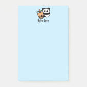 Niedlicher Bubble Tee & Panda Bär Post-it Klebezettel (Vorderseite)