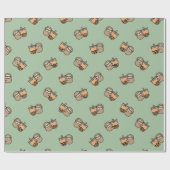 Niedlicher Bubble Tee & Sloth Geschenkpapier (Flach)