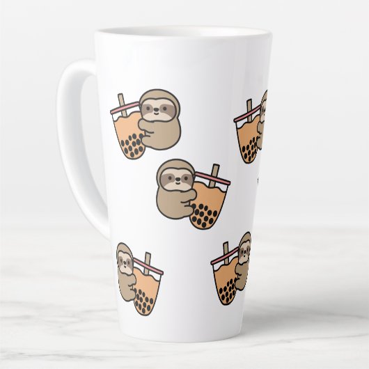 Niedlicher Bubble Tee & Sloth Milchtasse (Linke Ecke)