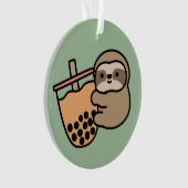 Niedlicher Bubble Tee & Sloth Ornament (Vorderseite)