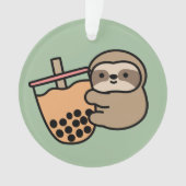 Niedlicher Bubble Tee & Sloth Ornament (Vorderseite)