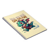 Niedlicher Buchdrache Notizblock (Rechte Seite)