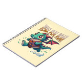 Niedlicher Buchdrache Notizblock (Linke Seite)