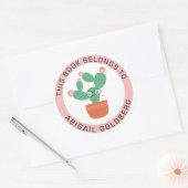 Niedlicher Buchkatze Dieses Buch gehört Runder Aufkleber (Umschlag)