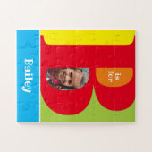 Niedlicher Buchstabe B Kinder Foto und Name Puzzle (Horizontal)
