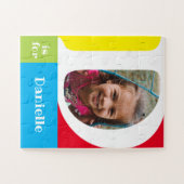 Niedlicher Buchstabe D Kinder Foto und Name Puzzle (Horizontal)
