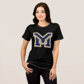 Niedlicher Buchstabe "M" Tri-Blend Shirt (Vorderseite voll)