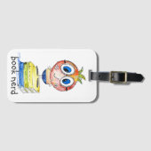 Niedlicher buchstäblicher Nerd Gepäckanhänger (Vorderseite (Horizontal))