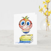 Niedlicher buchstäblicher Nerd Karte (Gelbe Blume)