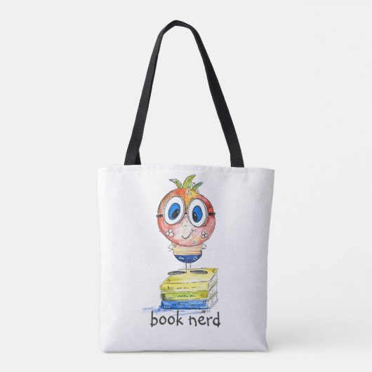 Niedlicher buchstäblicher Nerd Tasche (Rückseite)