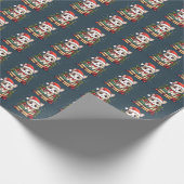 Niedlicher Buchstapel mit Cat Geschenkpapier (Ecke)