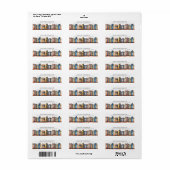 Niedlicher Buchstapel Rücksendeadressen-Aufkleber (Vorne)