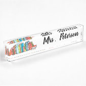 Niedlicher Buchstapler Namensplakette