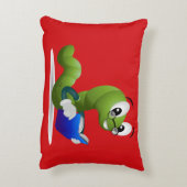 Niedlicher Buchwürmer Tierdruck Personalisiert Zierkissen (Rückseite(Vertikal))