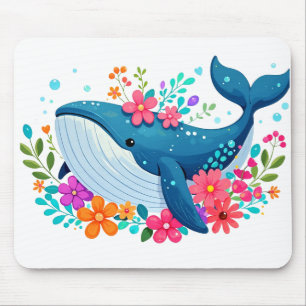 niedlicher Buckelwal Mousepad