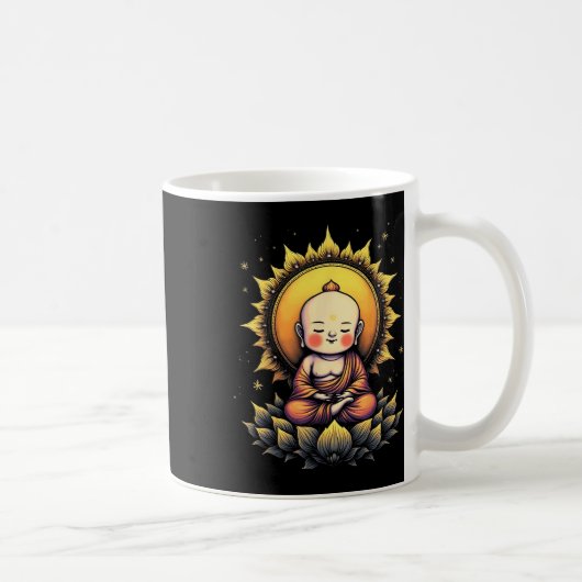 Niedlicher Buddha durch meditative friedliche Yoga Kaffeetasse (Rechts)