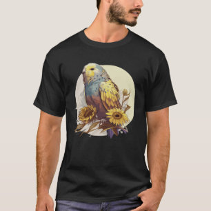 Niedlicher Budgie Parakeet Sonnenblumensee Bird T-Shirt