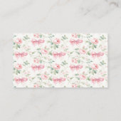 Niedlicher Bugblütenmädchen-Duschdieger Begleitkarte (Rückseite)