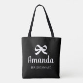 Niedlicher Bugknot Bräuner Schultertaschen Tasche (Rückseite)