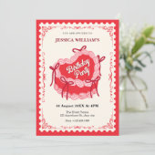 Niedlicher Bugkuchen Einladung (Stehend Vorderseite)