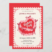 Niedlicher Bugkuchen Einladung (Vorne/Hinten)