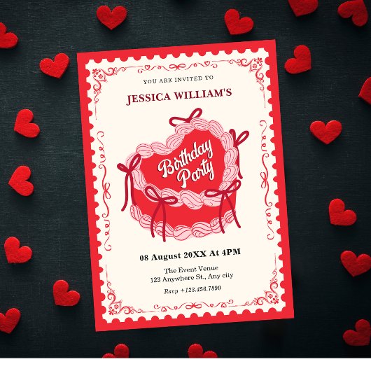 Niedlicher Bugkuchen Einladung