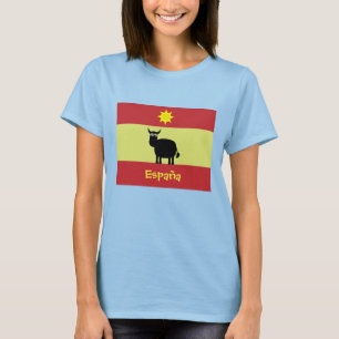 Niedlicher Bull, Sun und Flag T-Shirt