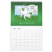 Niedlicher Bull Terrier Cartoon-Kalender Kalender (Mär 2027)