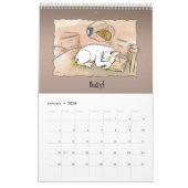 Niedlicher Bull Terrier Cartoon-Kalender Kalender (Jan 2026)