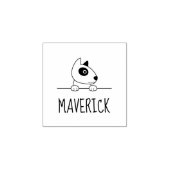 Niedlicher Bull Terrier Dog Individuelle Name Gummistempel (Prägung)