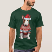 Niedlicher Bull Terrier Dog Lover Weihnachten T-Shirt (Vorderseite)