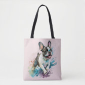 Niedlicher Bulldog Blush Tasche (Vorderseite)