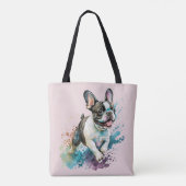 Niedlicher Bulldog Blush Tasche (Rückseite)