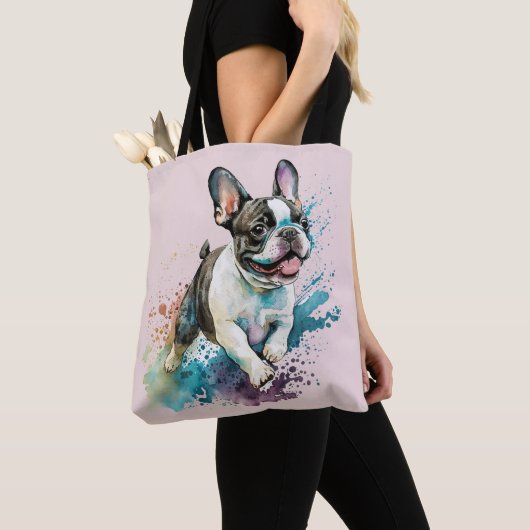 Niedlicher Bulldog Blush Tasche (Von Nahem)