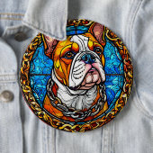 Niedlicher Bulldog Button (Beispiel)